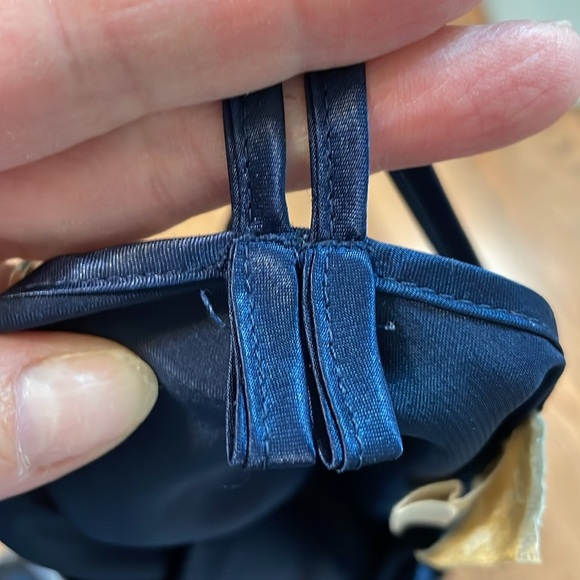 Vintage Navy Lace & Satin Chemise, Medium - Picture 6 of 6